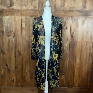 Iris | Open Front Sheer Duster Kimono